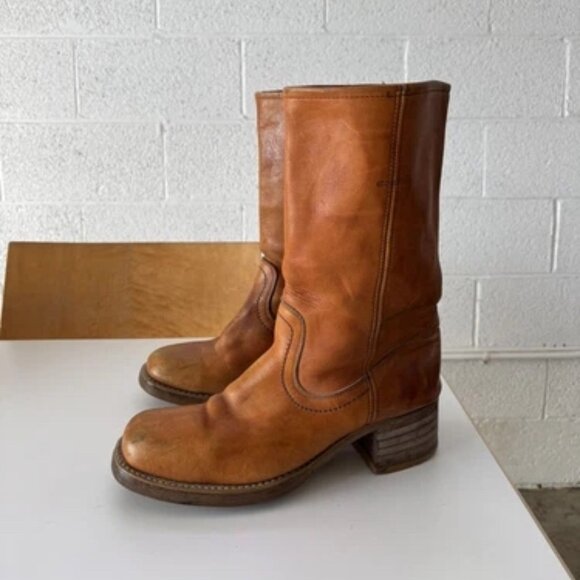 Vintage 1960s 70s Campus Frye Style Boots Women's 10.5 Men’s 9